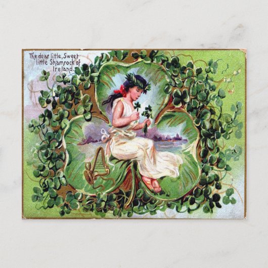 Victoriaans St. Patrick's Day Briefkaart (Voorkant)
