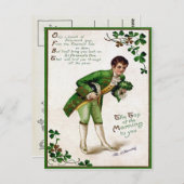Victoriaans St. Patrick's Day Briefkaart (Voorkant / Achterkant)