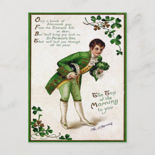 Victoriaans St. Patrick's Day Briefkaart