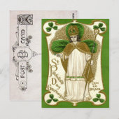 Victoriaans St. Patricks Day Briefkaart (Voorkant / Achterkant)