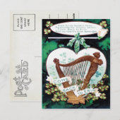 Victoriaans St. Patrick's Day Briefkaart (Voorkant / Achterkant)