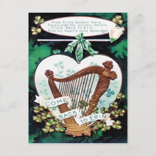 Victoriaans St. Patrick's Day Briefkaart