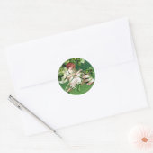 Victoriaans St. Patrick's Day Ronde Sticker (Envelop)