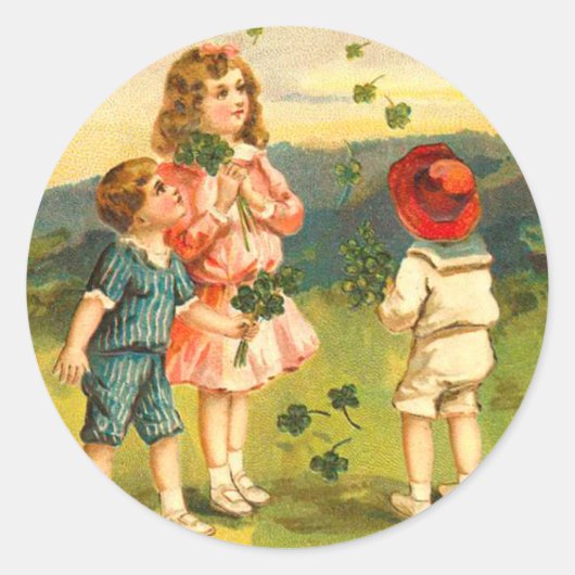 Victoriaans St. Patrick's Day Stickers (Voorkant)