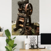 VICTORIAANS STAMP MILL voor GOLD-MIJN Poster (Thuiskantoor)