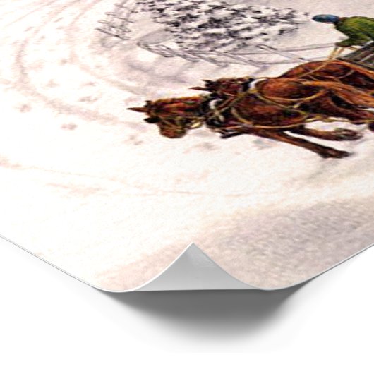 Victoriaans startpagina voor feestdagen poster (Hoek)