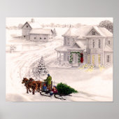 Victoriaans startpagina voor feestdagen poster (Voorkant)