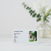 Victoriaans startpunt met open poort visitekaartje (Staand voorkant)