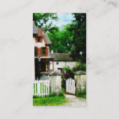 Victoriaans startpunt met open poort visitekaartje (Achterkant)