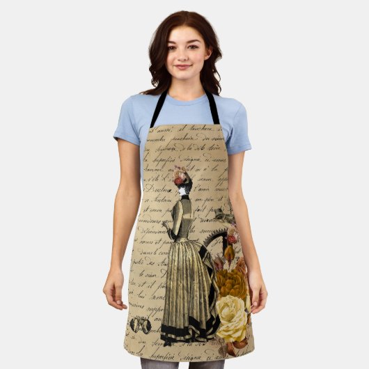 Victoriaans Steam punk  Goud Schort (Gedragen)