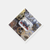 Victoriaans Steam Train Steampunk party dineren Servetten (Hoek)