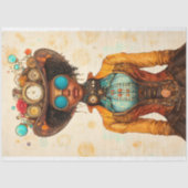 Victoriaans Steampunk Afro-Amerikaanse T9 Decoupag Tissuepapier (Voorkant)