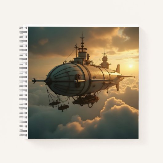 Victoriaans Steampunk Airbus Notitieboek (Voorkant)