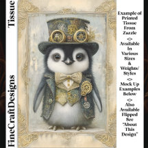Victoriaans Steampunk Baby Penguin DL3R Decoupage