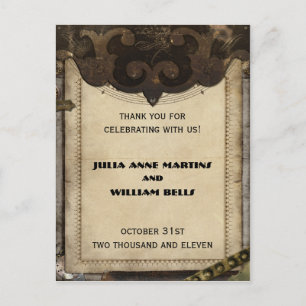 Victoriaans Steampunk Bedankt Briefkaarten