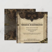 Victoriaans Steampunk Bridal Shower-uitnodiging Kaart (Voorkant / Achterkant)