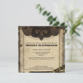 Victoriaans Steampunk Bridal Shower-uitnodiging Kaart (Staand voorkant)