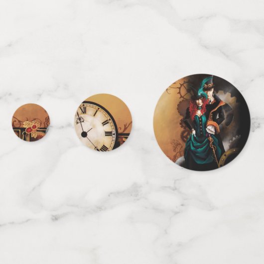 Victoriaans Steampunk bruiloft Confetti (Voorkanten)