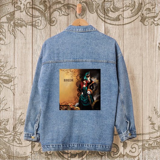 Victoriaans Steampunk bruiloft Denim Jacket