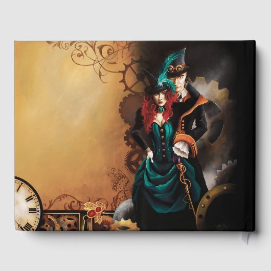 Victoriaans Steampunk bruiloft Gastenboek (Achterkant)