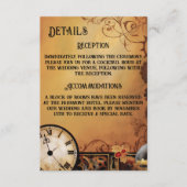 Victoriaans Steampunk bruiloft Informatiekaartje (Voorkant)