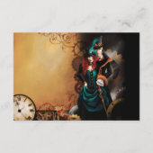 Victoriaans Steampunk bruiloft Informatiekaartje (Achterkant)