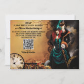 Victoriaans Steampunk bruiloft Kaart (Achterkant)