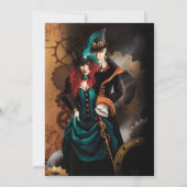 Victoriaans Steampunk bruiloft Kaart (Achterkant)
