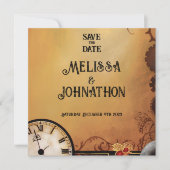 Victoriaans Steampunk bruiloft Kaart (Voorkant)