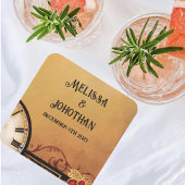 Victoriaans Steampunk bruiloft Kartonnen Onderzetters