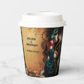 Victoriaans Steampunk bruiloft Papieren Bekers (Achterkant)
