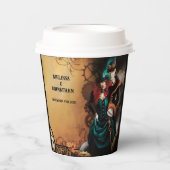 Victoriaans Steampunk bruiloft Papieren Bekers (Voorkant)