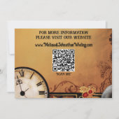 Victoriaans Steampunk bruiloft Save The Date (Achterkant)