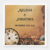 Victoriaans Steampunk bruiloft Servet (Voorkant)