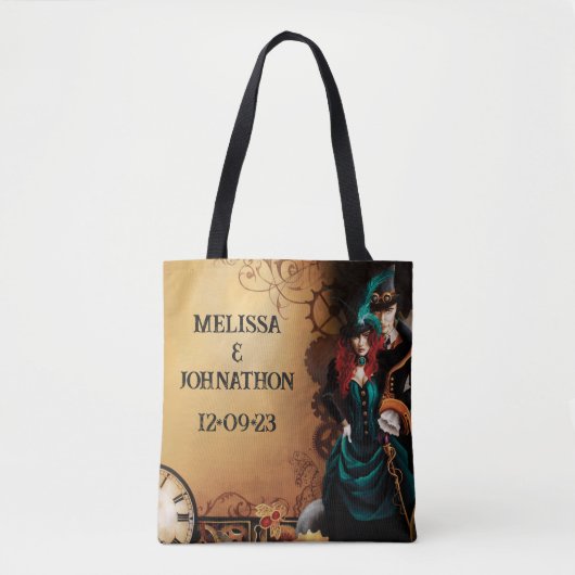 Victoriaans Steampunk bruiloft Tote Bag (Voorkant)