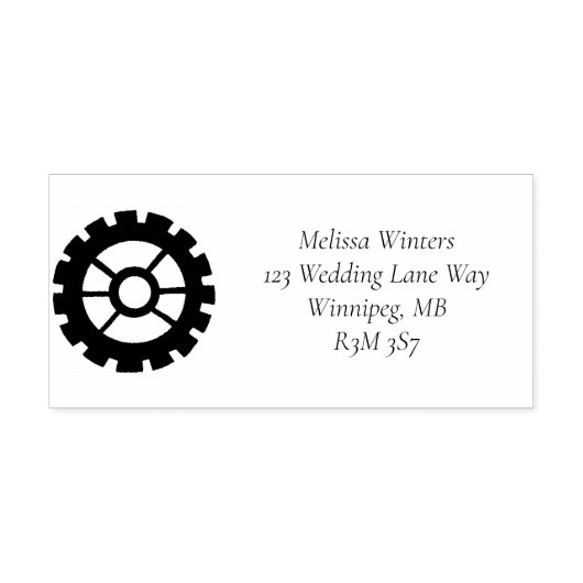 Victoriaans Steampunk bruiloft Zelfinktende Stempel (Design)