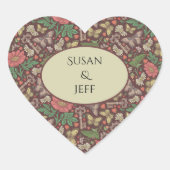 Victoriaans Steampunk Butterfly Old Key White Dais Hart Sticker (Voorkant)