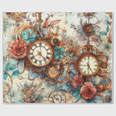 Victoriaans steampunk cadeaupapier (Vlak)