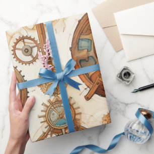 Victoriaans steampunk cadeaupapier