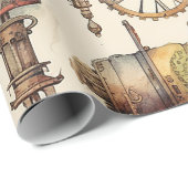 Victoriaans steampunk cadeaupapier (Rol Hoek)