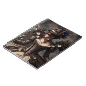  Victoriaans Steampunk Clockwork Time Lady Notitieboek (Linkerzijde)