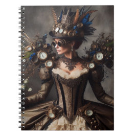  Victoriaans Steampunk Clockwork Time Lady Notitieboek