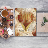 Victoriaans Steampunk-collage van luchtballonnen Briefkaart