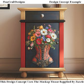 Victoriaans Steampunk Corset Flowers DF5L Decoupag Tissuepapier