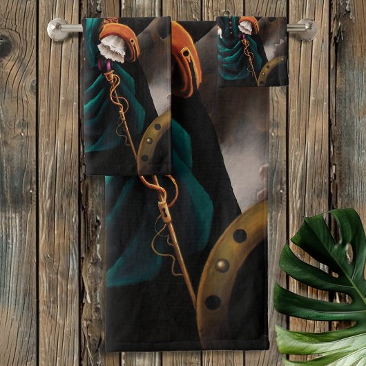 Victoriaans Steampunk Couple Bad Handdoek