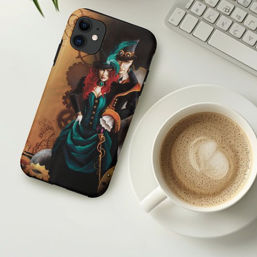Victoriaans Steampunk Couple Case-Mate iPhone Case