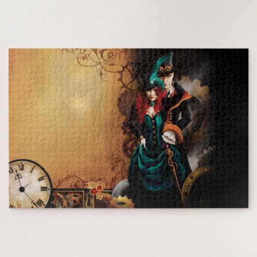 Victoriaans Steampunk Couple Legpuzzel (Horizontaal)