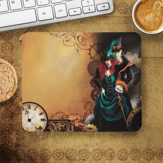 Victoriaans Steampunk Couple Muismat