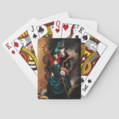 Victoriaans Steampunk Couple Pokerkaarten (Achterkant)