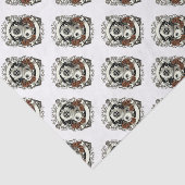 Victoriaans Steampunk diep Zee Diver Red Roses Tissuepapier (Detail)